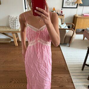Jcrew Pink dress with lace Size 0